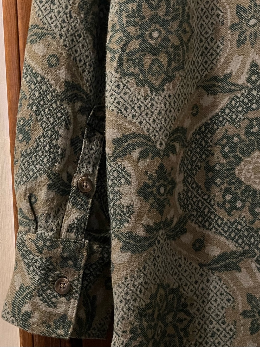Free People We The Free Brick Lane Jacquard Maxi Shirt Jacket XS 90s Whimsigoth - Picture 13 of 13